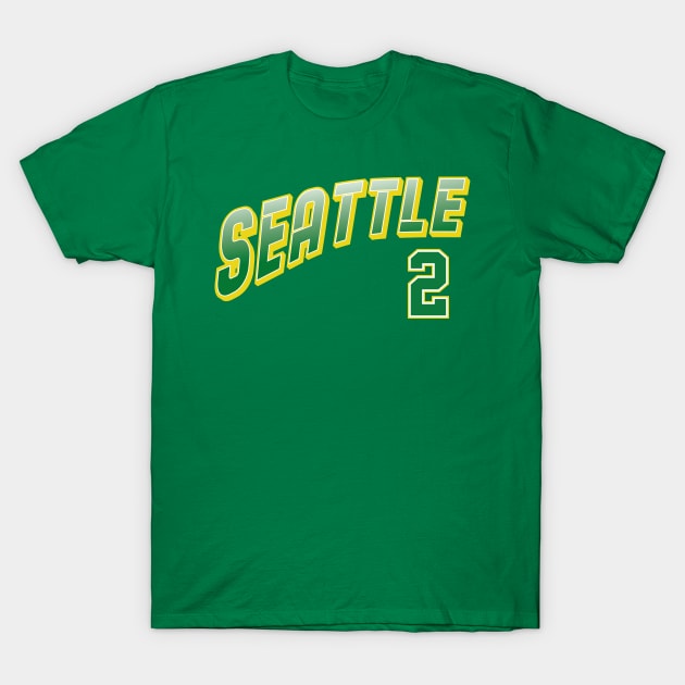 Retro Seattle Number 2 T-Shirt by Cemploex_Art